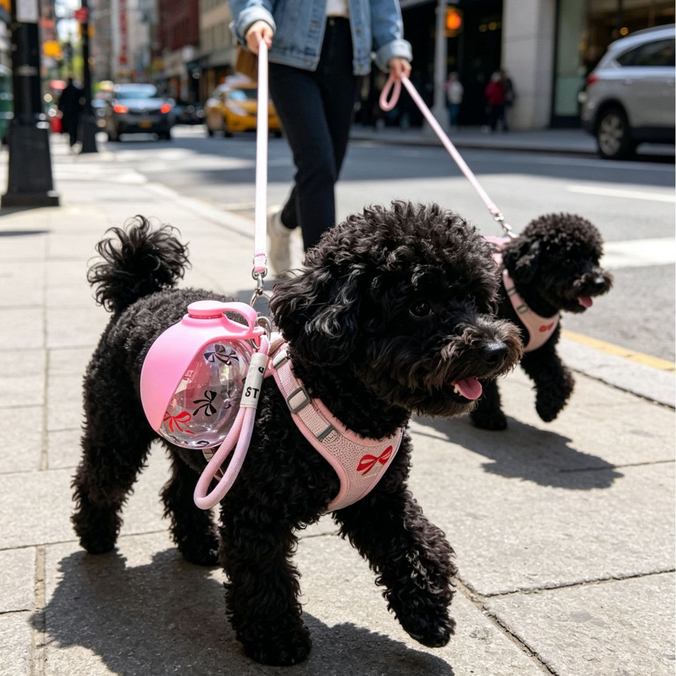 Portable dog water bottle for travel and park days