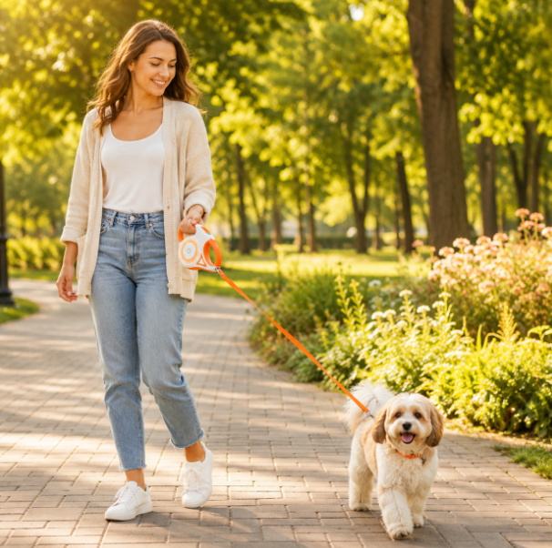 PetDrive LED Retractable Dog Leash with Collar – 3M/5M