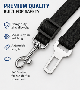 PetDrive Premium 2-Pack Adjustable Dog Car Seat Belts