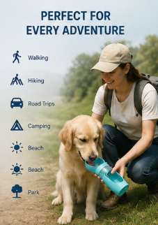 PetDrive 3-in-1 Portable Dog Water Bottle