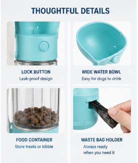 PetDrive 3-in-1 Portable Dog Water Bottle