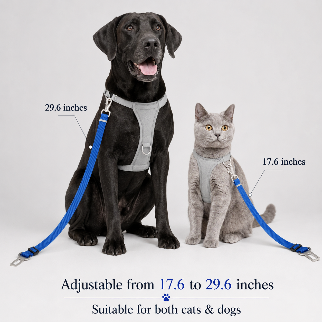 PetDrive Premium 2-Pack Adjustable Dog Car Seat Belts